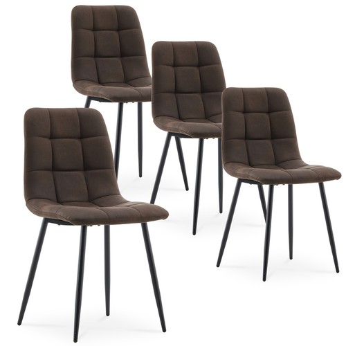 4X-Esszimmerstühle aus