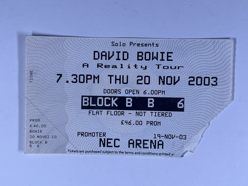 David bowie ticket reality - bowie,