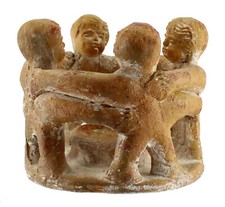 Budawi® Freundeskreis aus Ton mit 4 Figuren Handarbeit aus Mexiko gelb