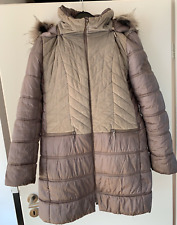 AIRFIELD Steppjacke Damen Gr. 40, grau grün, abnehmb. Kapuze mit Kunstpelz