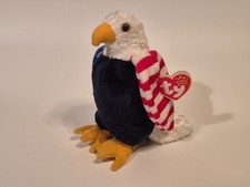 Ty Beanie Babies Collection Stofftier Soar den Adler mit Tag 2001 USA July 4