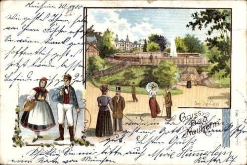 Litho bad nauheim hessen - nauheim, in