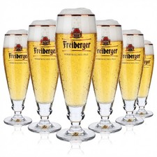 6x Freiberger Bier Glas
