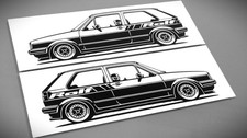 Golf MK2 Sticker Silhouette