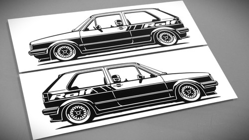 Golf mk2 sticker - golf,