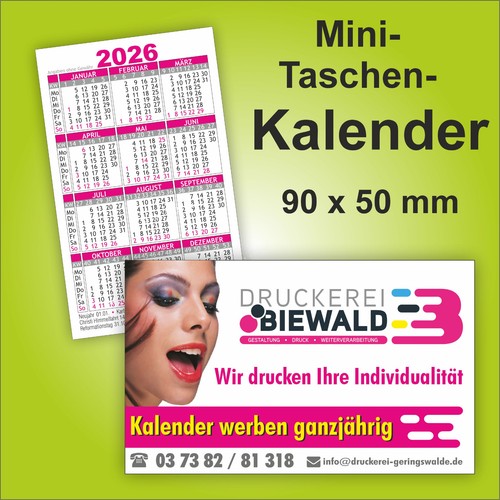 Taschenkalender minikalender - taschenkalender,