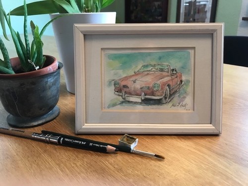 Original aquarellbild mit - original,