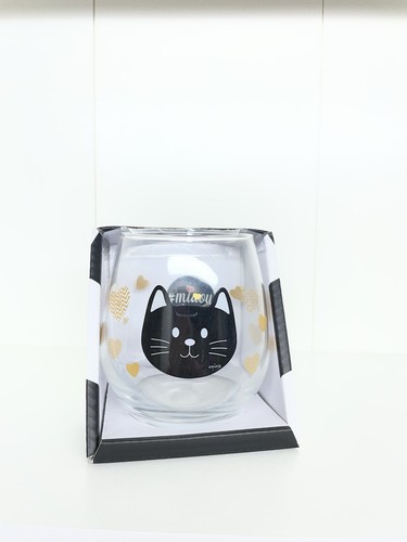 Trinkglas mit katzenmotiv - trinkglas,