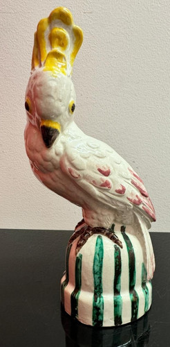 Art déco keramikfigur kakadu - keramikfigur,