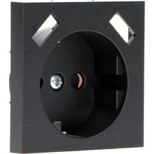 Steckdoseneinsatz 2x USB-A 55x55mm schwarz matt