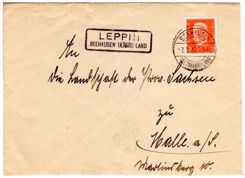 1933 landpost stpl leppin - landpost, stpl.