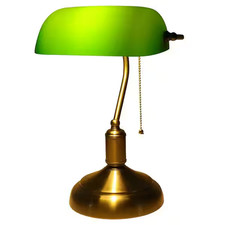 Bankers Desk Lamp 15in Antique