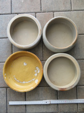 4 runde Keramik Fressnäpfe Ø ca. 18cm Fressnapf Futternapf Wassernapf Tränke