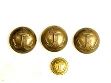 Vintage WW II Ära schwedische marineblaue Uniform Tasten Set