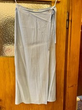 Damenkleid 38, zweiteilig mit Wickelrock, Blusenoberteil, Zabaione, hellblau