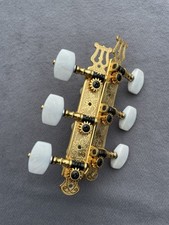Gotoh classical guitar strip tuners set 3L + 3R gold Lyre - NOS