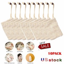 10 Pack Natural Sisal Soap Bag