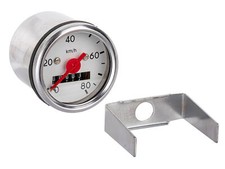 80km/h Tacho für Simson Schwalbe, Star. Sperber, Habicht - KR51 SR4 verchromt