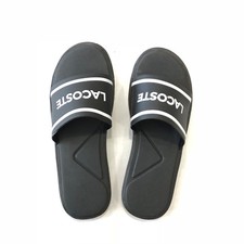 Lacoste Herren Slipper - L.30 Slide 218 1 CAM - Schwarz Weiß - CAM0062