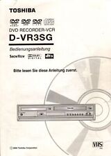 Bedienungsanleitung für Toshiba D-VR3SG DVD Recorder-VCR