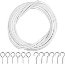 Vorhangdraht Gardinen Draht 10M Spannseil Gardine Weiß Vorhangdraht Mit Ösen Und