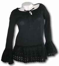 Rainbow  Crash Tunika  Bluse  Gr 34 XS  36 38 S  40 M  schwarz  Baumwolle  neu