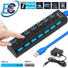 USB 3.0 Hub 7 Port On/Off