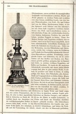 Lampe von A.Fix Wien Holzschnitt-Vignette von 1873