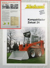 Prospekt Lanz Zetcat 24 Kompaktlader Technische Daten 1988