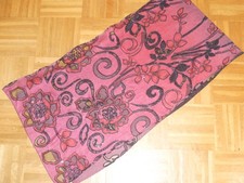Seidenschal m. Blumenmuster  , ca. 180 x 45 cm.