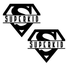 2x Superkid Car Decal Sticker