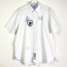 La Martina Hemd Freizeithemd Kurzarm Gr.3XL Herren Weiß Logo Herrenhemd