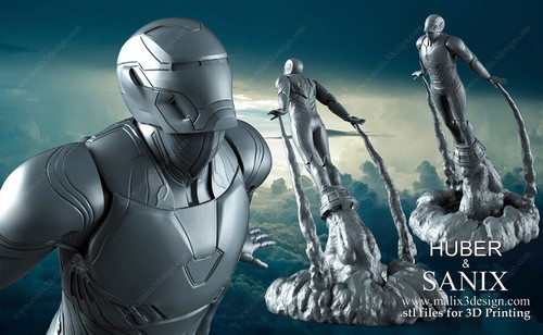 Printed resin iron man - -,