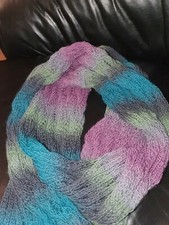 Loop, Schurwolle, hangestrickt, Laceschal, aus Zauberball Woole smoking area XXL