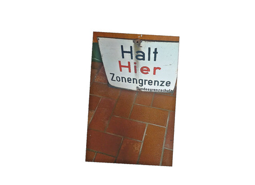 Orginal emaille grenzschild - orginal, emaille-grenzschild