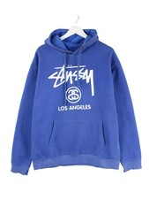 Stussy print hoodie blau - stussy,