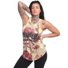 Neues Yakuza Damen Mesh Rose Urban Tanktop - French Vanilla