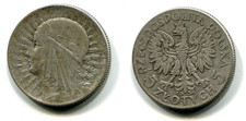 5 Zlotych Polen 1934 Silber