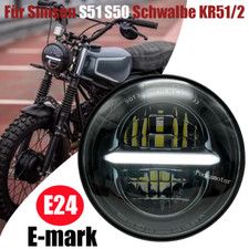 Mit E24 5,75" Zoll LED Scheinwerfer DRL  Für Simson S51 S50 Schwalbe KR51/2