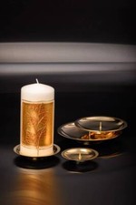 Kerzenteller aus messing mit - kerzenteller,