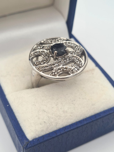 Eleganter 925 silberring mit - 925,