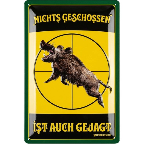 Jäger blechschild retro - jäger,