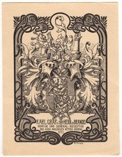 ERNST KRAHL: Exlibris für Karl Graf u. Herr zu Brandis
