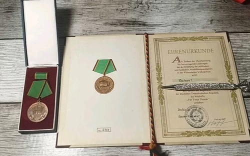 Ddr medaille urkunde - ddr,