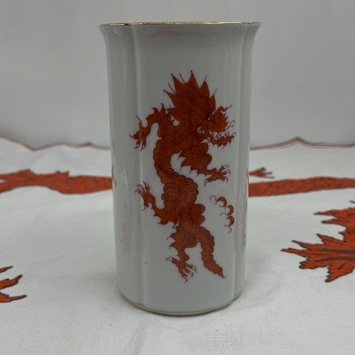 Porzellan kleine vase drache - porzellan,