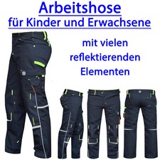 Arbeitshose Berufshose Bundhose Schutzhose Kinder Cargo Bau jede Größe 128-6XL #