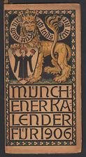 MÜNCHENER KALENDER 1906 WAPPEN OTTO HUPP
