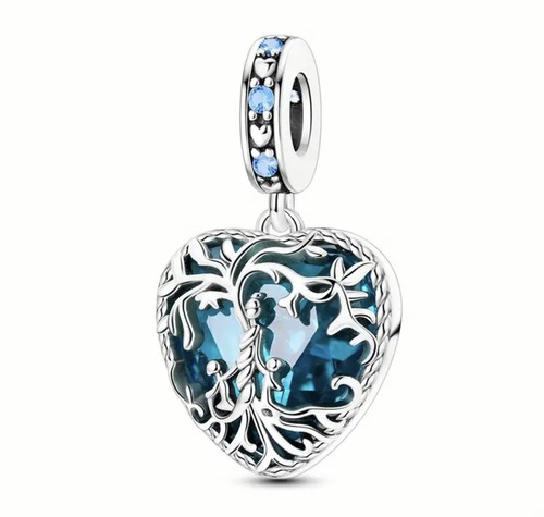 Sterlingsilber blau herz - sterlingsilber,