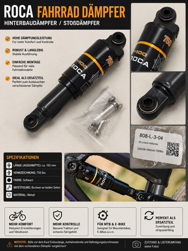 Roca fahrrad dämpfer 165mm - roca,
