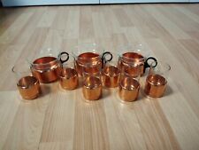 DDR Teegläser mit Aluminiumhalter 